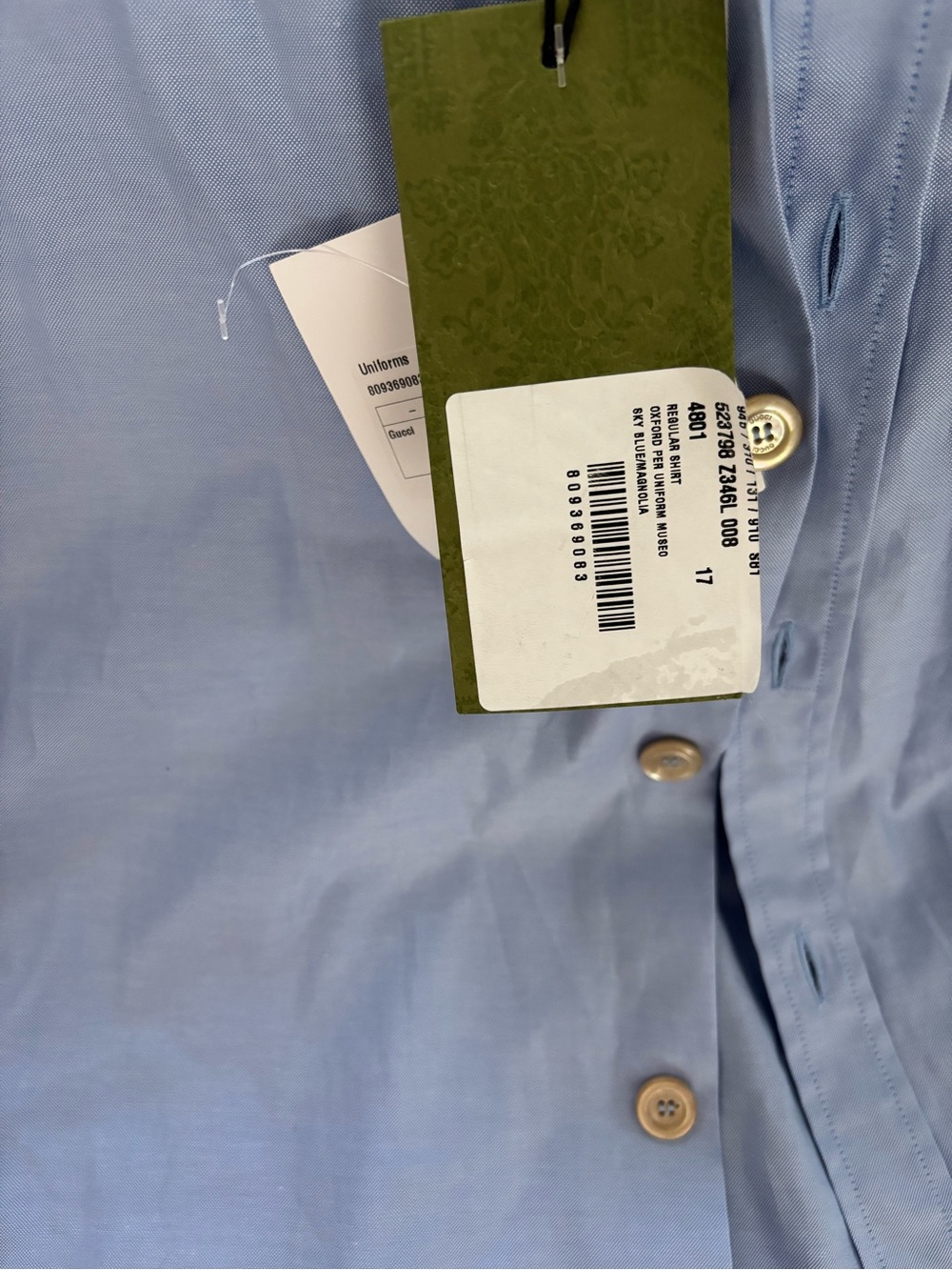 Gucci Men's Light Blue Button-Down Shirt